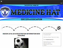 Tablet Screenshot of medicinehatsoccer.com